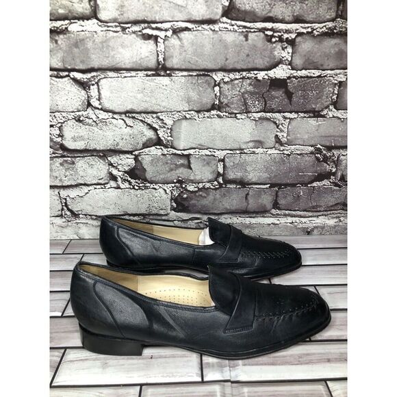 Barker Flex Fine English Shoes Navy Blue Leather Loafers Women Sz 7AA US/37.5EU - Picture 3 of 16